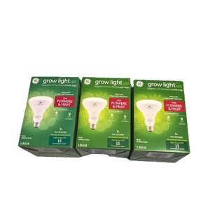GE Grow Light LED Bulbs, lot of 3